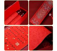 TUKRPQMRI Cuaderno de práctica de caligrafía QianKao, copia de libros antiguos chinos 订婚书特别庚书彩礼盒老式小众大气高级感简约新中式中国风婚书 /26