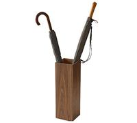 TUKRPQMRI Paragüero cuadrado, soporte de madera for paraguas, bandeja de goteo, soporte for paraguas de entrada, organizador for el hogar, oficina, entrada, pasillo, patio, decoración/633(Walnut)