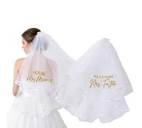 Tul Personalizado Que Pronto Será La Señora Velo, Velo De Diadema De Fiesta De Gallina Personalizado Con Peine For El Cabello, Impresionante Nombre De Impresión De Brillo For La Fiesta Nupcial