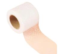 Tul Rollo de cinta tul con forma corazón 6 cm y 25 yardas for envolver regalos, lazos amor hechos a mano, manualidades costura malla, pinzas for el cabello, adornos for niña(White)