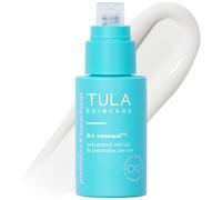 Tula Skin Care A + Renovacin avanzada Retina + Pptidos Sero: el suero facial nocturno aumenta el resplandor e hidratos 1.01 FL. onz.