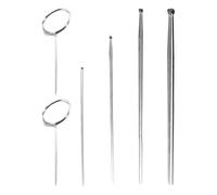 tulahkomen Kit de sondas de serpiente, 6 piezas de punta redonda de acero inoxidable profesional, detector de género, reptiles, serpientes, kit de sondas de sexo