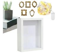 tulahkomen Marco de exhibición de caja de sombra - Adorno para el hogar | Marco de caja de sombra mini museo | para boda, cumpleaños, inauguración de la casa, vacaciones, madre, novia, amigos, familia
