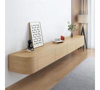 TULAZOU Mueble de TV, Ancho 180 cm, Mueble de TV Suspendido, Mueble Moderno para Sala de Estar (Madera)