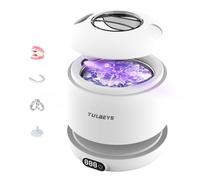 Tulbeys Dispositivo de limpieza ultrasónica de 45 kHz y UV. Limpiador ultrasónico para pequeños artículos diarios como joyas como para el cuidado y la reducción del olor para Tooth Rail, alineadores