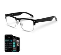 Tulbeys Gafas IA Mujer & Hombre, con ChatGPT - Traducción en Tiempo Real (164 Idiomas), Gafas Audio Bluetooth, Gafas Inteligentes con Lente Anti-luz Azul, sin suscripción (Plata)