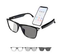 Tulbeys Gafas Inteligentes Bluetooth AI con más de 160 Idiomas, Lentes Que cambian de Color, Altavoz Integrado y Audio Claro - Gafas de traductor de Voz en Tiempo Real para Viajes, reuniones y Uso