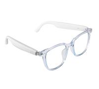 Tulbeys Smart Glasses für Damen, Bluetooth Brille mit photochromer Linse, Touch-Steuerung, Sprachassistent Blau Rahmen und weiße Bügel für klaren Ton
