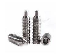 TULDYS 4 piezas de émbolo de resorte de acero inoxidable, pasador cilíndrico, tapón de émbolo elástico, rosca externa, pasador telescópico hexagonal interno, tornillo de bola(M10-S5-L30mm)