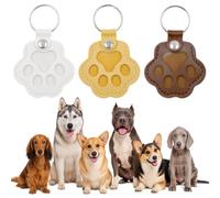 TULEBOLIAN 3pcs Llavero Para Pelo De Animal,Caja De Recuerdos Para El Pelo De Mascotas,DiseñO De Huellas De Patas Con BotóN A PresióN, Para Amantes De Los Gatos