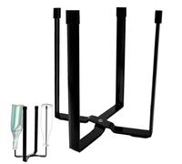 TULEBOLIAN Escurridor de botellas, plegable, soporte de secado, soporte de bolsa de basura, para biberones, vasos, negro/blanco (Negro)