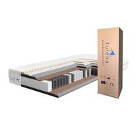 TULENA NOX - Colchón de muelles ensacados 160 x 200, H4 + H5 Comfort Plus, 25 cm de Alto, sueño de Prueba, colchón Enrollable