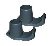 Tulimed gris Walker Ski Glides, Heavy Duty fácil de usar de goma Walker Glides, Universal Reemplazo Glide Caps, Heavy Duty posavasos Skis para Medical Walkers, gris, 2