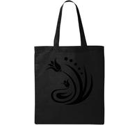 Tulip Art - Bolsa de algodón ecológico natural, color negro, Black, Talla única