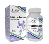 Tulip BioPharma Isoflavonas de Soja 80% | 120 Cápsulas | Suministro para 4 Meses | Extracto Estandarizado de Alta Concentración, Fitoestrógenos | Calidad Verificada
