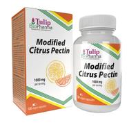 Tulip BioPharma Pectina Cítrica Modificada 500mg | 120 Cápsulas Veganas | Suministro para 4 Meses | 90% Ácido Galacturónico, Bajo Peso Molecular | Testado por Laboratorio Independiente