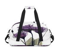 Tulip - Bolsa de deporte con diseño floral morado para mujeres y hombres, flor violeta, 24 L, bolsa de fin de semana, bolsa de viaje, gimnasio, para niños y niñas, color, 24 L, Organizador de bolsas