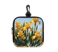 Tulip - Bolsa de neopreno impermeable con cremallera para pintura al óleo para auriculares, estuche con clip para llavero
