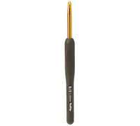 Tulip Crochet Hook, Aluminio, Goma, Black, Gold, One Size