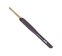 Tulip Crochet Hook, Metal, Black, Gold, One Size