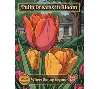TULIP DREAMS IN BLOOM - Where Spring Begins: 60 realistic tulip garden scenes - large close-up spring blooms in peaceful home garden settings (Bloom & Petal Coloring Collection)