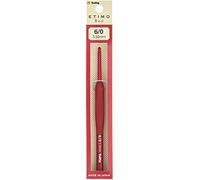 Tulip Etimo - Aguja de ganchillo roja con agarre acolchado, tamaño 6/3,50 mm
