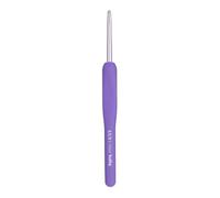Tulip Etimo Murasaki Ganchillo de Crochet - Gancho Ergonómico de Aluminio con Empuñadura Suave, Punta Ligera y Suave para Todo Tipo de Hilos, Mango Morado, 3.75mm - 1 Pieza