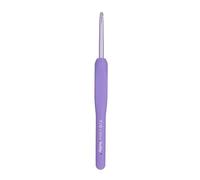 Tulip Etimo Murasaki Ganchillo de Crochet - Gancho Ergonómico de Aluminio con Empuñadura Suave, Punta Ligera y Suave para Todo Tipo de Hilos, Mango Morado, 4.00mm - 1 Pieza