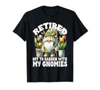 Tulip Flower Garden Retirement Gnome For Retired Mom And Dad Camiseta