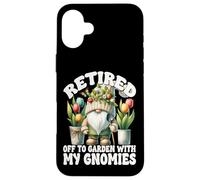 Tulip Flower Garden Retirement Gnome For Retired Mom And Dad Carcasa para iPhone 16 Plus