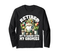 Tulip Flower Garden Retirement Gnome For Retired Mom And Dad Manga Larga