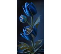 Tulip Flowers Diamond Art Kits,5D Diamond Painting Kits for Adults,DIY Full Round Drill diamond painting kits For Beginners Rhinestone Embroidery Picture Art for Home Decor 40x90 cm