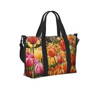 Tulip Garden - Bolsa de viaje portátil plegable para viajes de fin de semana, accesorio de gimnasio