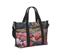 Tulip Garden - Bolsa de viaje portátil plegable para viajes de fin de semana, accesorio de gimnasio