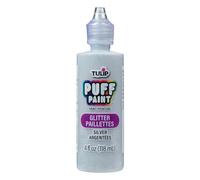 Tulip Glitter Pintura de tela dimensional, Plata, 118 ml
