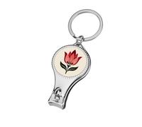 Tulip Head Silhouette Folk Art - Cortaúñas para los pies, cortaúñas profesional, cortador de cutículas para mujeres y hombres