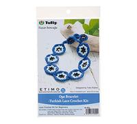 Tulip Kit de Ganchillo Oya para Pulsera de Encaje Turco - 1 pieza - Azul y Blanco