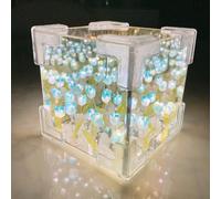 Tulip - Kit de manualidades de luz nocturna con energía solar para niños, lámpara creativa de flores, actividad educativa práctica para niños, decoración del hogar y jardín (azul)