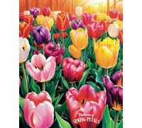 Tulip Time with the "Plethora of Spring Petals" Composition Notebook: Matte ~ Very Unique with Tulip Watermarks on Every Page! ~ 7.5x9.25 ~ Wide Ruled