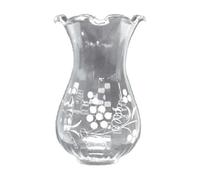 Tulipa de cristal MANZANARES 19x13cm transparente con dibujo boca 5cm