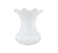 Tulipa de cristal opal blanco brillo GALANTUS 17x14cm con apertura de 5cm