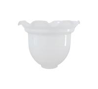 Tulipa de cristal opal blanco brillo LEUCOJUM 13x17cm con apertura de 5cm