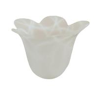 Tulipa de cristal PETALOS alabastro 10x13cm apertura 4cm