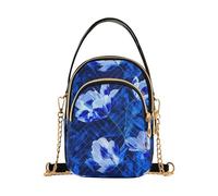 Tulipa Flowers Royal Blue - Bolso cruzado de hombro con múltiples bolsillos para mujer para esposa
