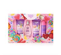 Tulipán Negro - Candy Fantasy, Estuche de Regalo Unisex, Colonia 50 ml + Loción Corporal 75 ml + Gel de Baño 75 ml + Desodorante Spray 50 ml, Aroma a Chucherías, larga Duración