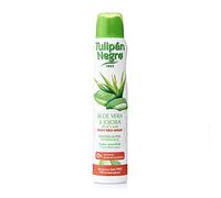 Tulipán Negro Desodorante Spray Aloe Vera y Jojoba 200 ml, 0% Sales de Aluminio, Suaviza la Piel