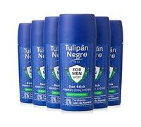 Tulipán Negro Desodorante Stick For Men Sport, 75 ml - Pack 6 uds | Desodorante Stick con Fragancia For Men Sport, 0% Sales de Aluminio, Protección Diaria y Frescor Duradero