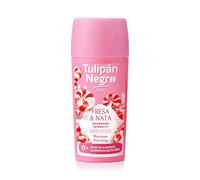 Tulipán Negro - Desodorante Stick Fresa y Nata para Mujer 60 ml, 0% Sales de Aluminio, Protección Diaria y Sudor Controlado