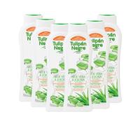 Tulipán Negro - Gel de Baño Aloe Vera & Jojoba, Gel de Ducha Nutritivo e Hidratante con Aceites Naturales, 650 ml (Pack 6 unidades)