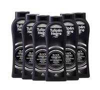 Tulipán Negro Gel de Baño Black Ginseng, 650 ml, Pack 6 | Gel de Ducha Nutritivo e Hidratante con Fragancia Intensa de Black Ginseng para una Sensación Revitalizante